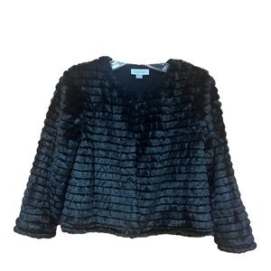 Calvin Klein Faux Fur Cropped Jacket Small